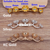 10 PCS Alloy Flowers Hair Sticks Gold/Silver Hairpin Base Settings