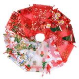 10 PCS Christmas Drawstring Organza Jewelry Bags Wedding Party Candy Gift Bag