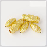 10 PCS Matte Plated Buddha Beads Alloy Cylinder Spacer Bead