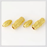 10 PCS Matte Plated Buddha Beads Alloy Cylinder Spacer Bead