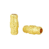 10 PCS Matte Plated Buddha Beads Alloy Cylinder Spacer Bead