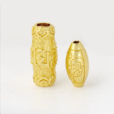 10 PCS Matte Plated Buddha Beads Alloy Cylinder Spacer Bead