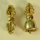 10 PCS Tibetan Buddhist Metal Spacer Beads Vajry Pestle/Vajra Bell Charms