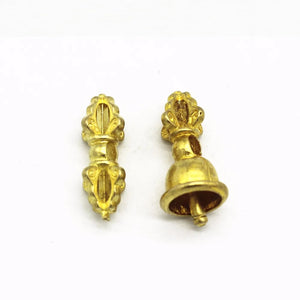 10 PCS Tibetan Buddhist Metal Spacer Beads Vajry Pestle/Vajra Bell Charms