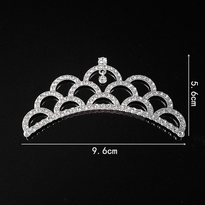 10 PCS Rhinestone Crown Hair Accessories for DIY Jewelry Making