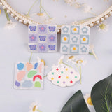10 PCS Acrylic Butterfly Cloud Flower Square Pendant Charms DIY Earrings Jewelry