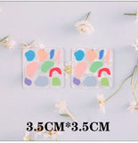 10 PCS Acrylic Butterfly Cloud Flower Square Pendant Charms DIY Earrings Jewelry