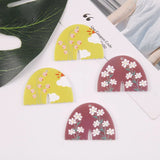 10 PCS Acrylic Embossed Flower Pendant for Earrings DIY