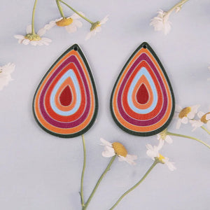 10 PCS Acrylic Geometric Earrings Charms DIY Accessories