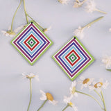 10 PCS Acrylic Geometric Earrings Charms DIY Accessories