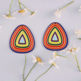10 PCS Acrylic Geometric Earrings Charms DIY Accessories