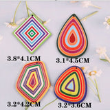 10 PCS Acrylic Geometric Earrings Charms DIY Accessories