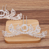 10 PCS Alloy Flowers Hair Fork Base for DIY Jewelry Making