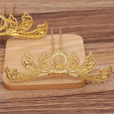 10 PCS Alloy Flowers Hair Fork Base for DIY Jewelry Making