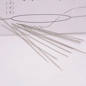 10 Beading Loom Needles 55mm Long 0.6mm Big Eye Hole
