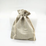 10 Beige Cotton Linen Pouch Drawstring Bag Wedding Gift Packaging