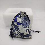 10 PCS Flower Leaf Pattern Cotton Linen Drawstring Bag