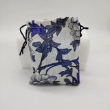 10 PCS Flower Leaf Pattern Cotton Linen Drawstring Bag