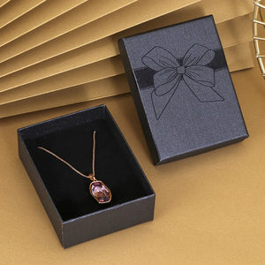 10 PCS Bow Necklace Box Packaging Earring Box Jewelry Box