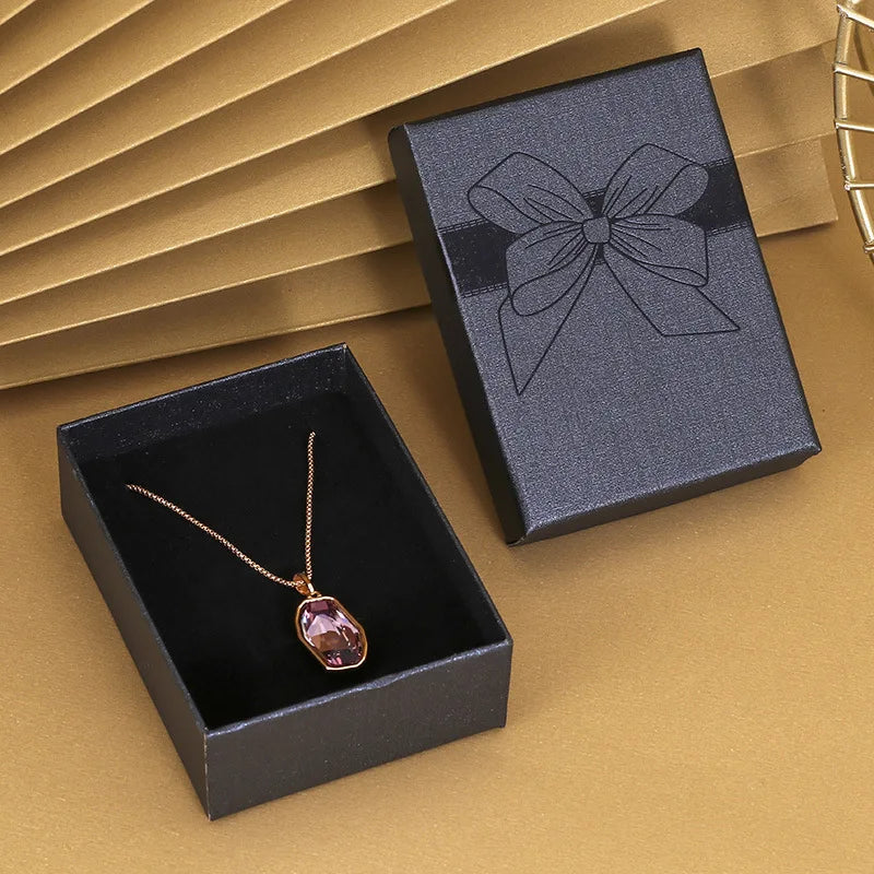 10 PCS Bow Necklace Box Packaging Earring Box Jewelry Box