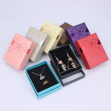 10 PCS Bowknot Necklace Ring Organizer Jewelry Packaging Box