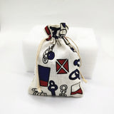 10 PCS Ethnic Style Cotton Linen Pouch Drawstring Bag Wedding Gift Packaging