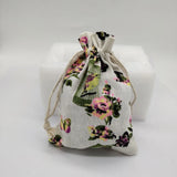 10 PCS Ethnic Style Cotton Linen Pouch Drawstring Bag Wedding Gift Packaging