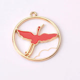 10 PCS Chinese Style Drop Oil Charms Pendant DIY Jewelry Making