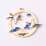 10 PCS Chinese Style Drop Oil Charms Pendant DIY Jewelry Making