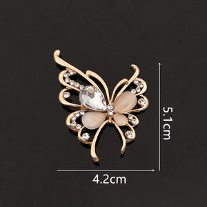 10 PCS Crystal Butterfly Metal Alloy Accessories for Diy Jewelry Making