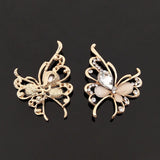 10 PCS Crystal Butterfly Metal Alloy Accessories for Diy Jewelry Making