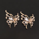 10 PCS Crystal Butterfly Metal Alloy Accessories for Diy Jewelry Making