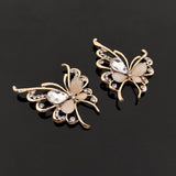 10 PCS Crystal Butterfly Metal Alloy Accessories for Diy Jewelry Making