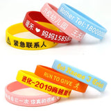 10 PCS Custom Silicone Armband Bracelet for Kids Adults