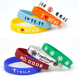 10 PCS Custom Silicone Armband Bracelet for Kids Adults