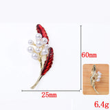 10 Pcs DIY Brooch Metal Alloy Enamel Pearl Flower Jewelry Accessories