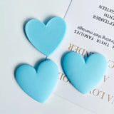 10 PCS Double-sided Spray Paint Heart Resin Earring Hair Accessories