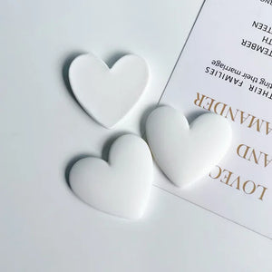 10 PCS Double-sided Spray Paint Heart Resin Earring Hair Accessories