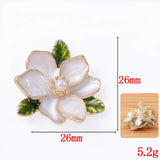 10 PCS Enamel Pearl Flowers DIY Hairpin Bracelet Necklace Earrings