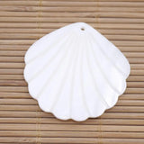 10 PCS Fan Shell Flower Mother of Pearl Jewelry Making