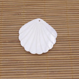 10 PCS Fan Shell Flower Mother of Pearl Jewelry Making