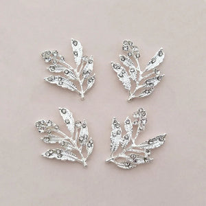 10 PCS Crystal Rhinestone Branches & Leaves Metal Alloy DIY Jewelry Accessorie