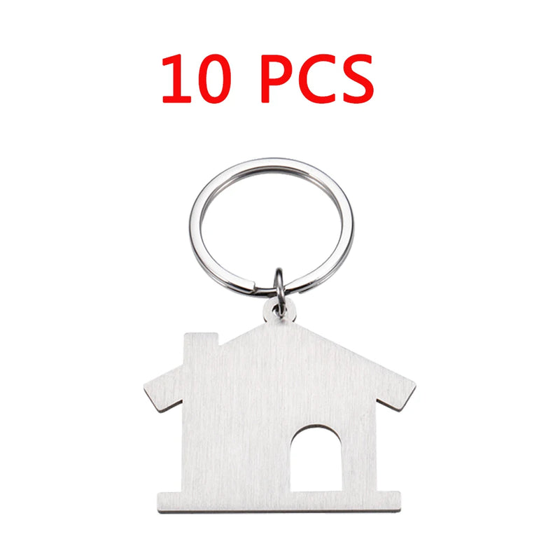10 PCS Name House Key Chain Personalized Gift for Boyfriend Girlfriend Lover