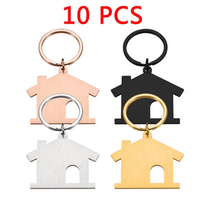 10 PCS Name House Key Chain Personalized Gift for Boyfriend Girlfriend Lover
