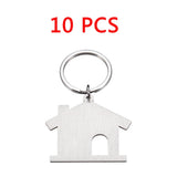 10 PCS Name House Key Chain Personalized Gift for Boyfriend Girlfriend Lover