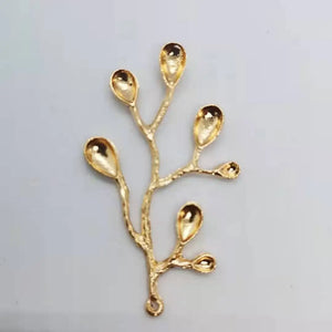10 PCS Metal Alloy KC Plated Branches Pendant DIY Jewelry Making
