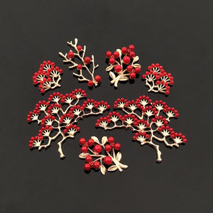10 PCS Red Pearl Branches for DIY Jewelry Making