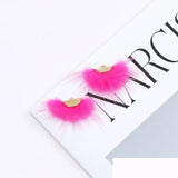 10 PCS Mink Hair Rabbit Hair Tassel Earrings Pendants