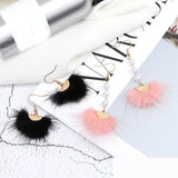 10 PCS Mink Hair Rabbit Hair Tassel Earrings Pendants