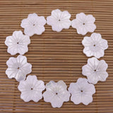 10 PCS Flower Shape Shell Mother of Pearl Jewelry Charms